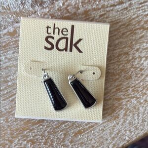 The Sak Black and Silver Geometric Earrings